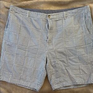 Women’s L.L. Bean Seersucker Striped Checkered Bermuda Shorts Size 20W
